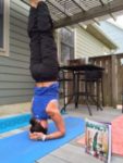 Rachel Headstand Pic Holy Yoga, Batman! Motivate Me! with Lynette Renda Podcast